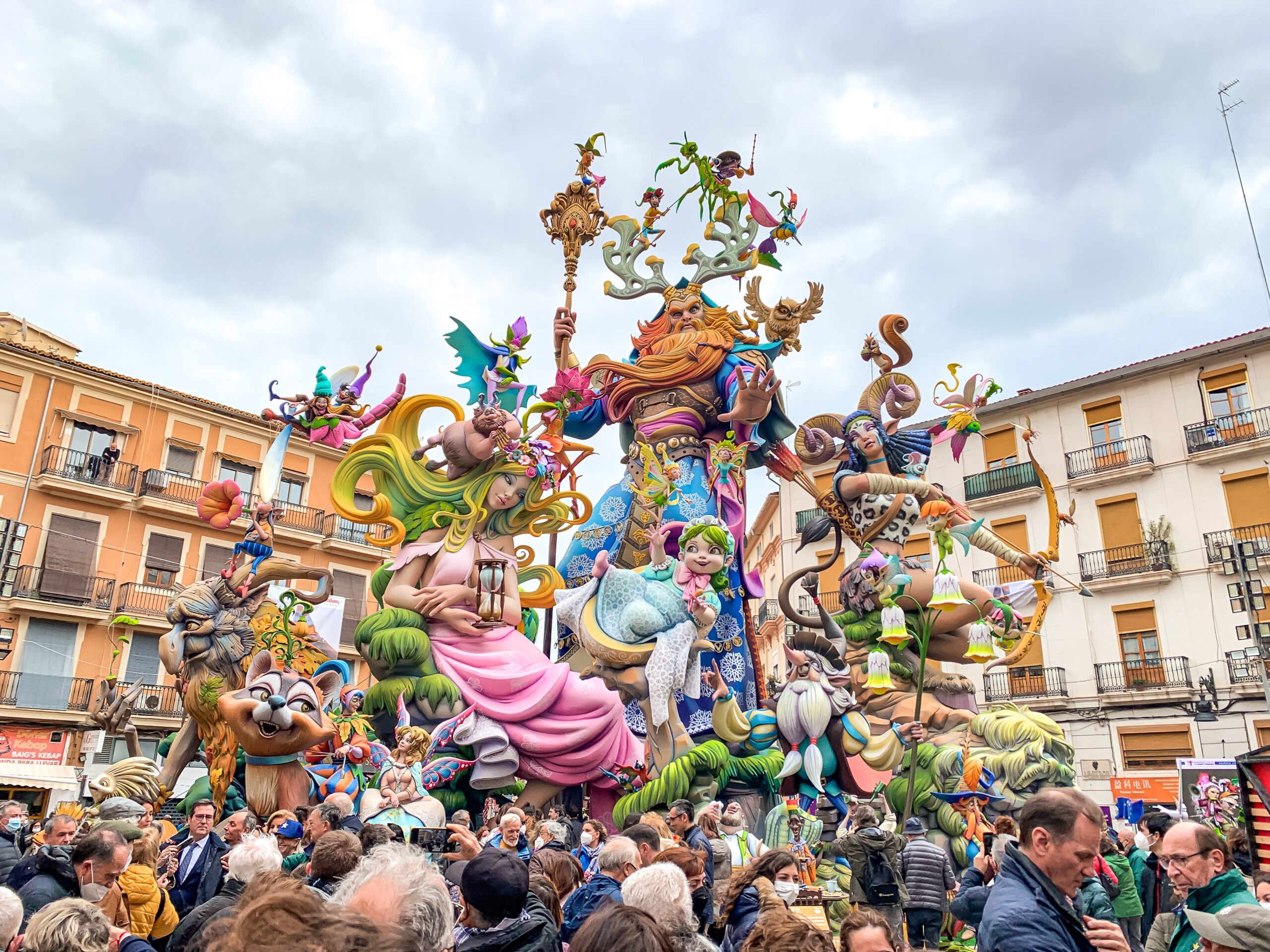 Celebrated in Valencia, Las Fallas features huge artistic statues called fallas. At the end of the festival, they are burned in a spectacular display of fire.