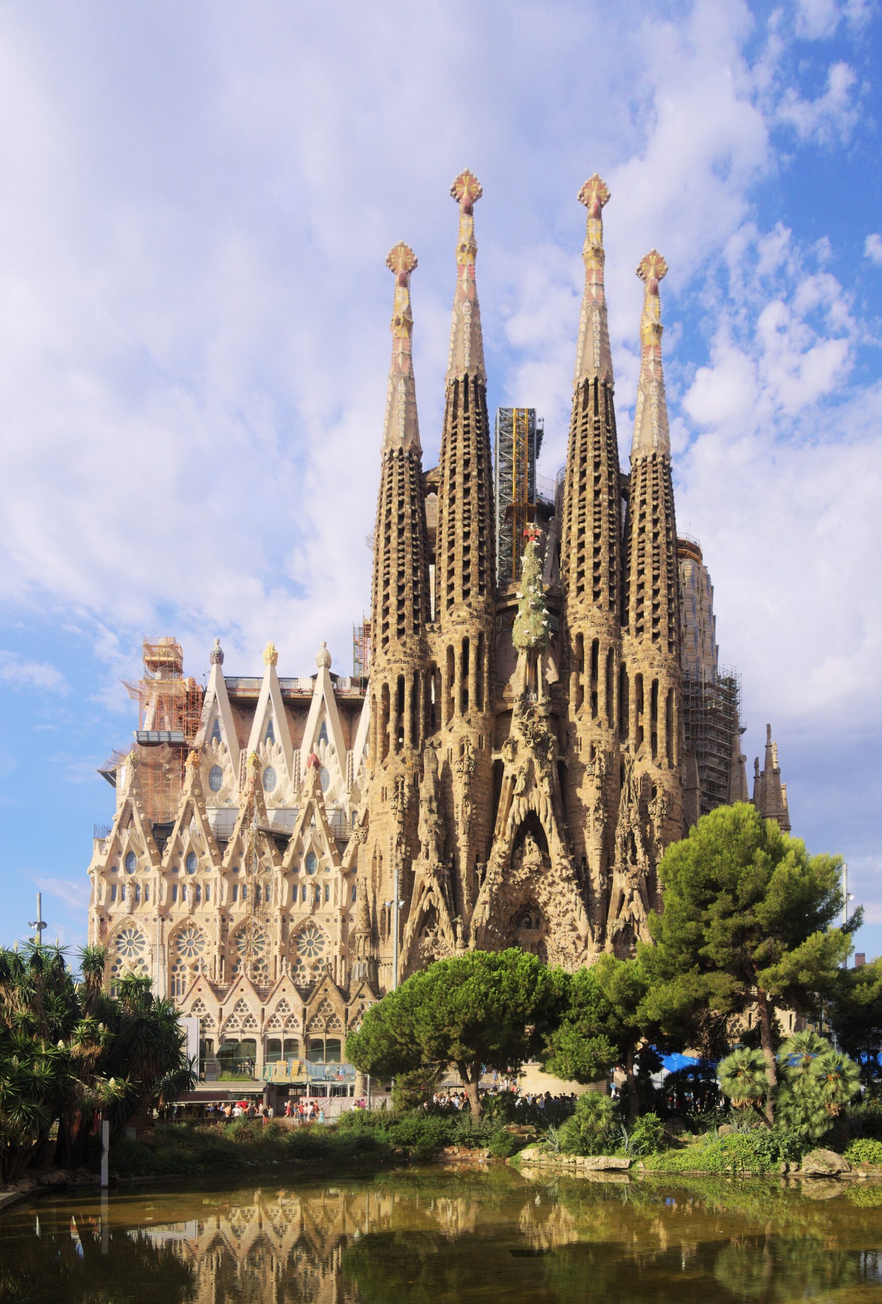 La Sagrada Familia is a famous church in Barcelona designed by Antoni Gaudí. It is known for its unique architecture and is one of the most visited landmarks in Spain.