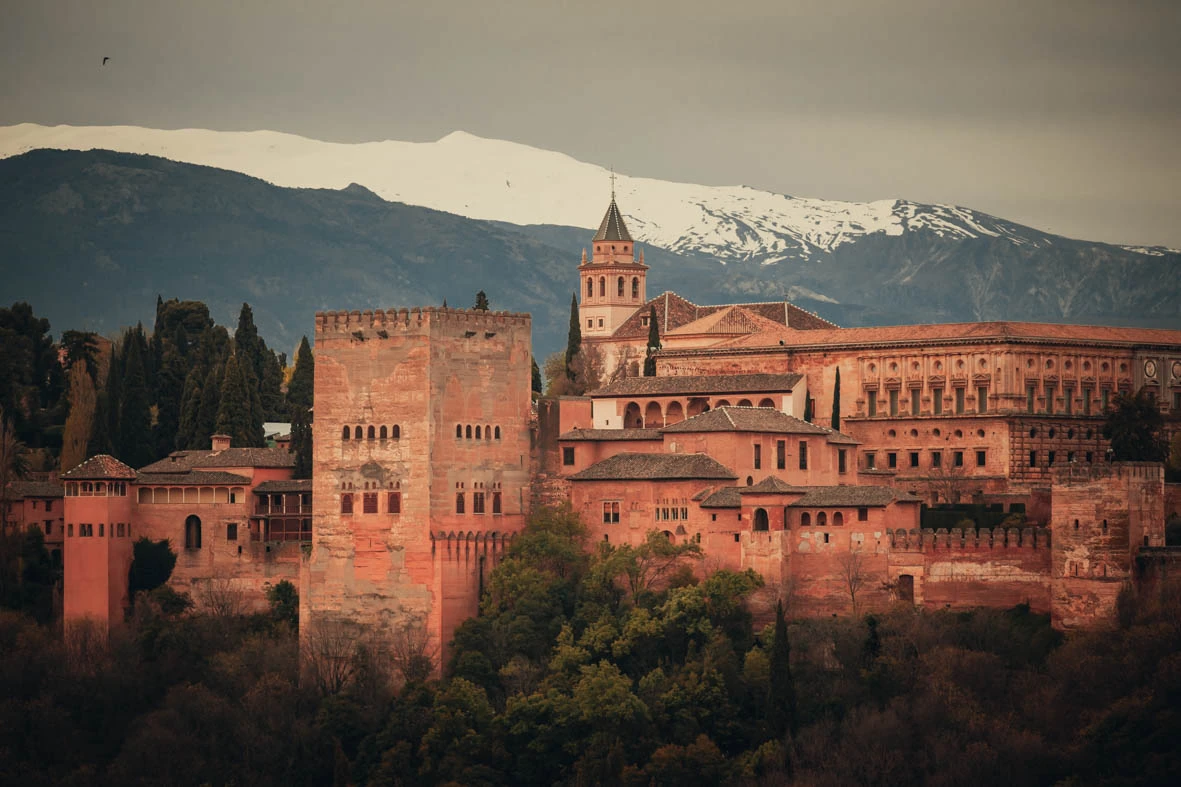 The Alhambra is a beautiful palace and fortress in Granada. It shows Islamic art and architecture and reflects Spain’s rich and diverse history.